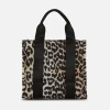 Tote Bags*Ganni Women's Recycled Tech Small Tote Bag - Leopard