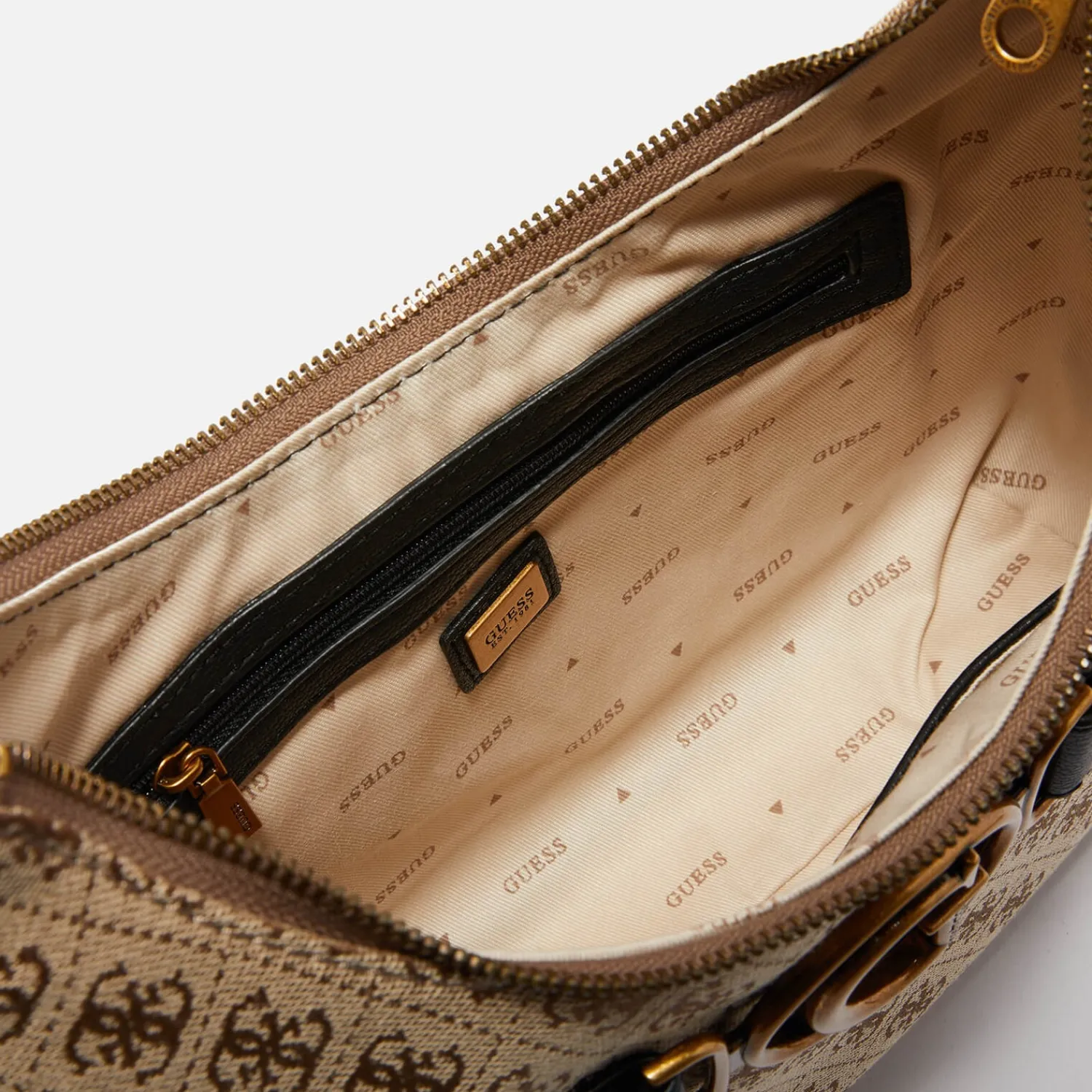 Shoulder Bags*Guess Aviana Logo-Jacquard And Faux Leather Bag