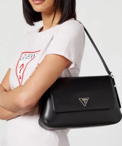 Shoulder Bags*Guess Desideria Faux Leather Flap Shoulder Bag