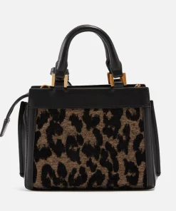 Satchels*Guess Katey Faux Leather And Flocked Jacquard Satchel