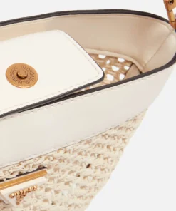 Bucket Bags*Guess Vikky Logo-Appliqued Raffia Bucket Bag