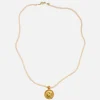Necklaces*Hermina Athens Women's Hercules Champagne Crystal Necklace - Gold