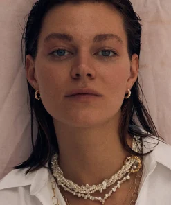 Jewellery Sets*Hermina Athens Women's Luna Pearls Earrings - Gold