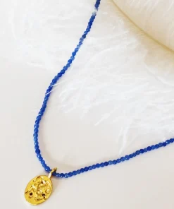 Necklaces*Hermina Athens Women's Sealstone Runner Necklace - Blue