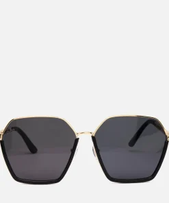 Sunglasses*Jeepers Peepers Oversized Hexagon-Frame Acetate Sunglasses