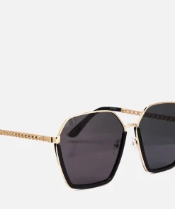 Sunglasses*Jeepers Peepers Oversized Hexagon-Frame Acetate Sunglasses