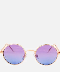 Sunglasses*Jeepers Peepers Round Gradient Sunglasses - Purple/Blue
