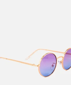 Sunglasses*Jeepers Peepers Round Gradient Sunglasses - Purple/Blue