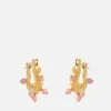 Earrings*Joanna Laura Constantine Mini Wave Enamel And Gold-Tone Hoop Earrings
