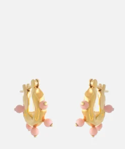 Earrings*Joanna Laura Constantine Mini Wave Enamel And Gold-Tone Hoop Earrings