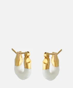 Earrings*Joanna Laura Constantine Enamel And Gold-Tone Hoop Earrings