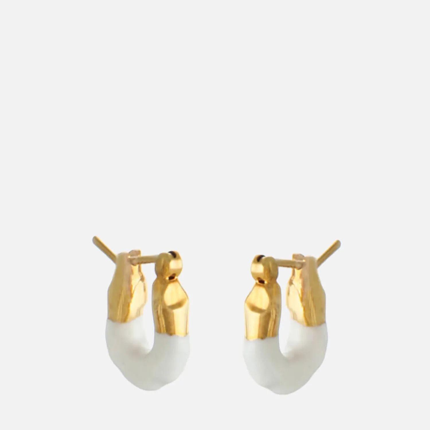 Earrings*Joanna Laura Constantine Enamel And Gold-Tone Hoop Earrings