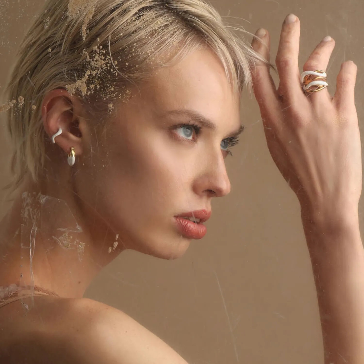 Earrings*Joanna Laura Constantine Enamel And Gold-Tone Hoop Earrings