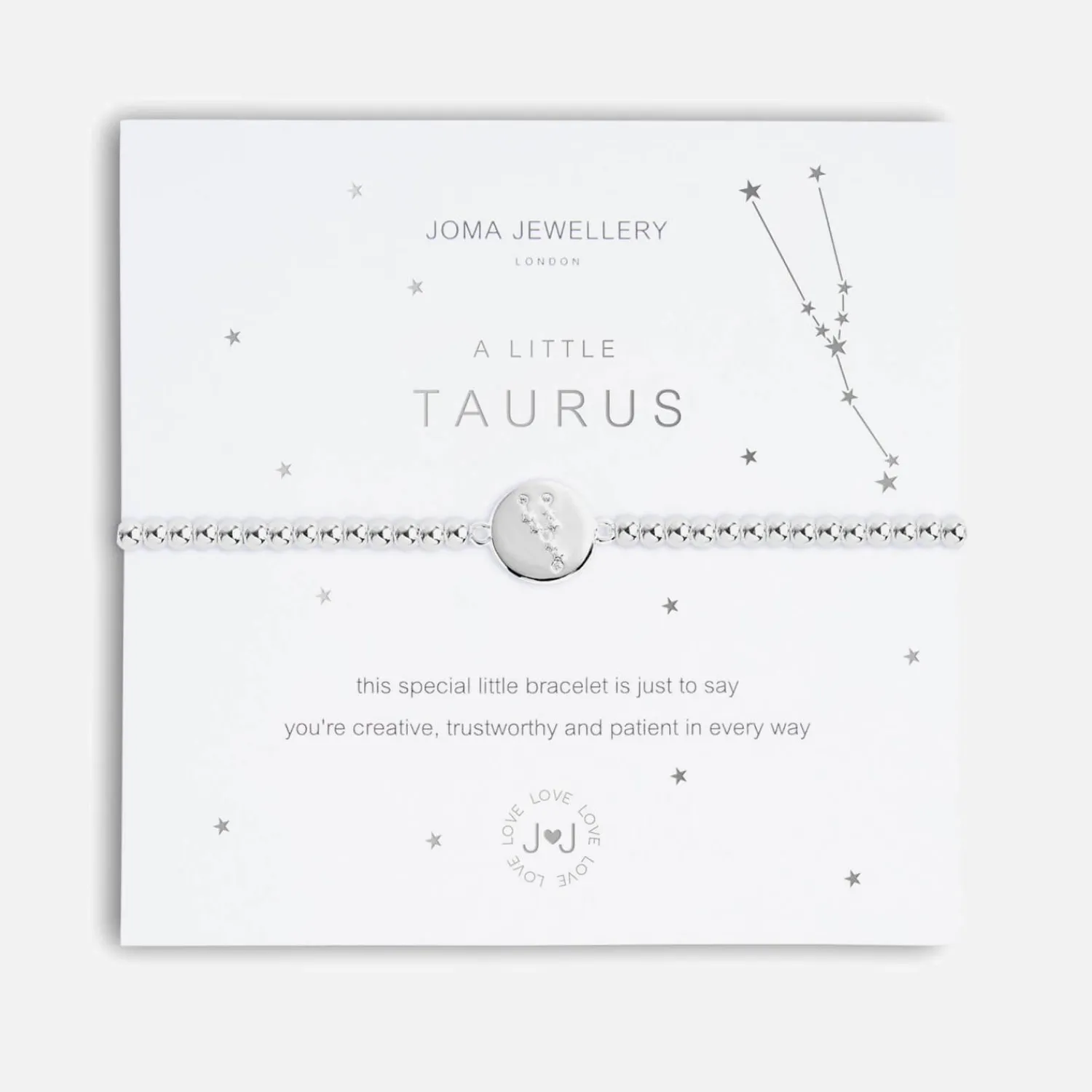Bracelets & Bangles*Joma Jewellery Women's A Little Taurus Silver Bracelet Stretch - Silver