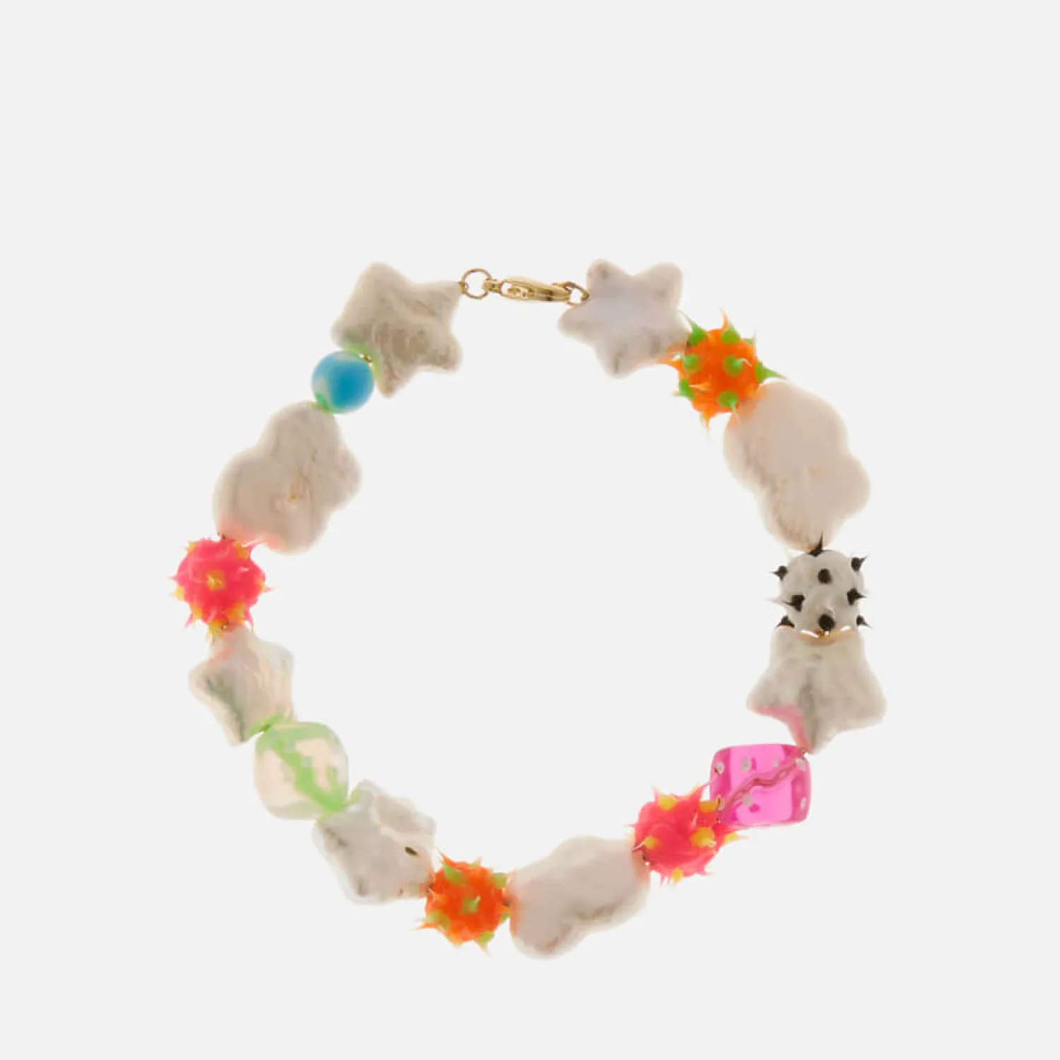 Bracelets & Bangles*July Child Grunge Princess Gold-Platedpearl And Beaded Bracelet