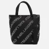 Cosmetic Bags*Karl Lagerfeld Crystal-Embellished Canvas Small Shopper Bag