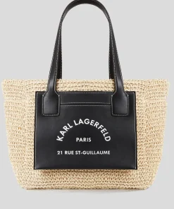 Shoulder Bags*Karl Lagerfeld Interstellar Raffia Tote Bag