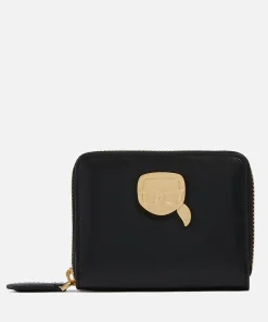 Purses And Cardholders*KARL LAGERFELD K/Ikonik Embellished Faux Leather Wallet