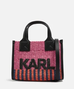 Tote Bags*Karl Lagerfeld K/Skuare Small Tote Raffia Bag
