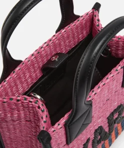 Tote Bags*Karl Lagerfeld K/Skuare Small Tote Raffia Bag