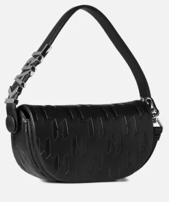 Shoulder Bags*Karl Lagerfeld Shooting Stars K/Swing Leather Baguette Bag