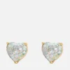 Earrings*Kate Spade New York Heart Gold-Plated And Glittered Resin Earrings