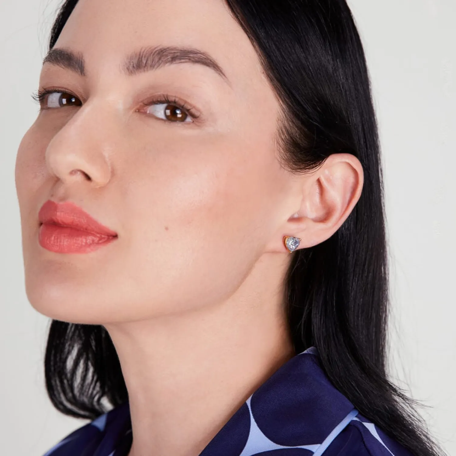 Earrings*Kate Spade New York Heart Gold-Plated And Glittered Resin Earrings