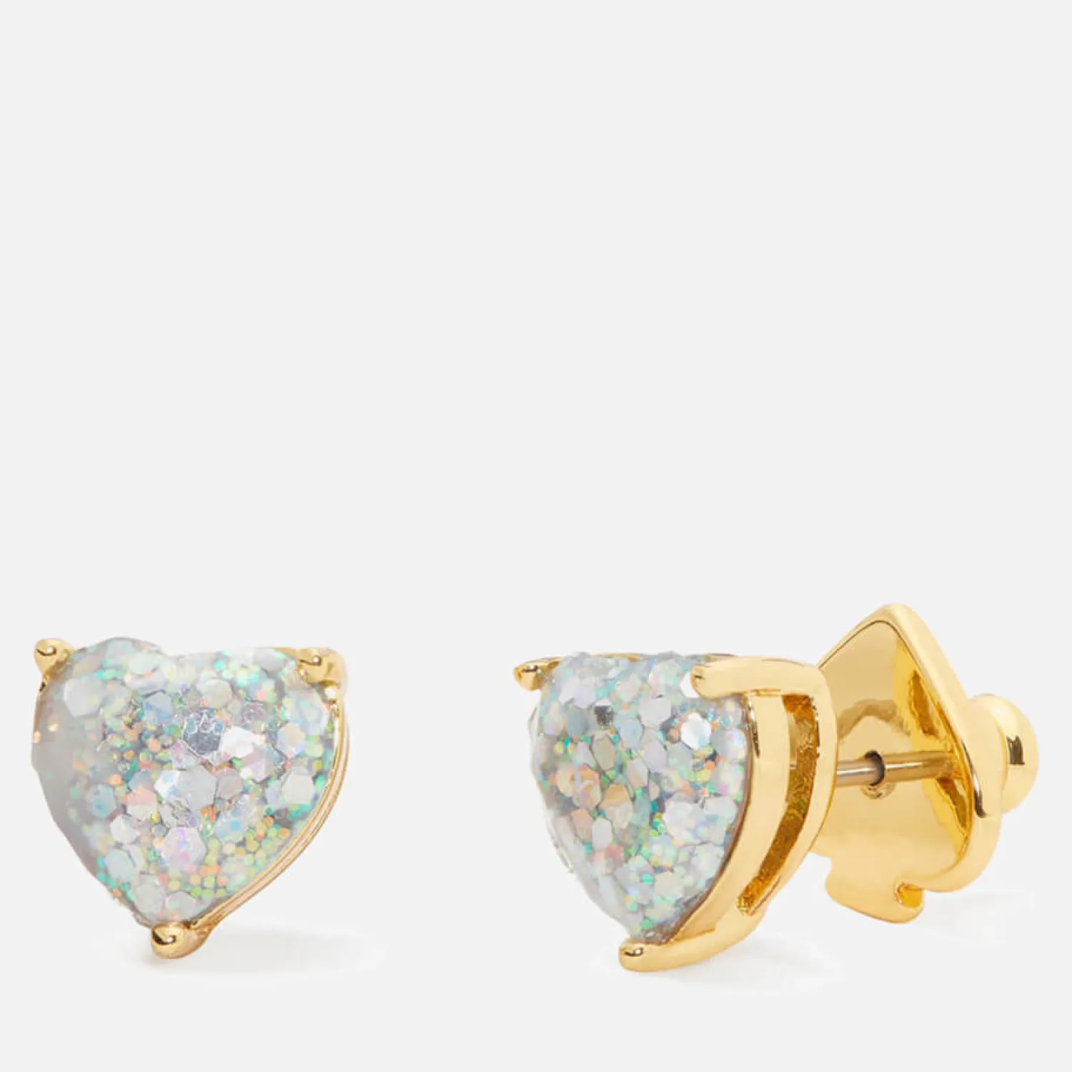 Earrings*Kate Spade New York Heart Gold-Plated And Glittered Resin Earrings