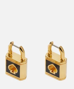 Earrings*Kate Spade New York Lock And Spade Gold-Tone Hoop Earrings