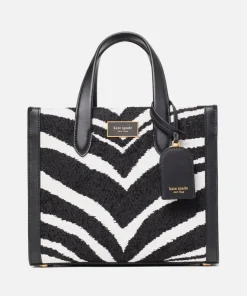 Tote Bags*Kate Spade New York Manhattan Zebra Chenille And Leather Small Tote Bag