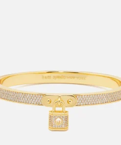Jewellery Sets*Kate Spade New York Pave Lock Pendant Gold-Tone Bangle