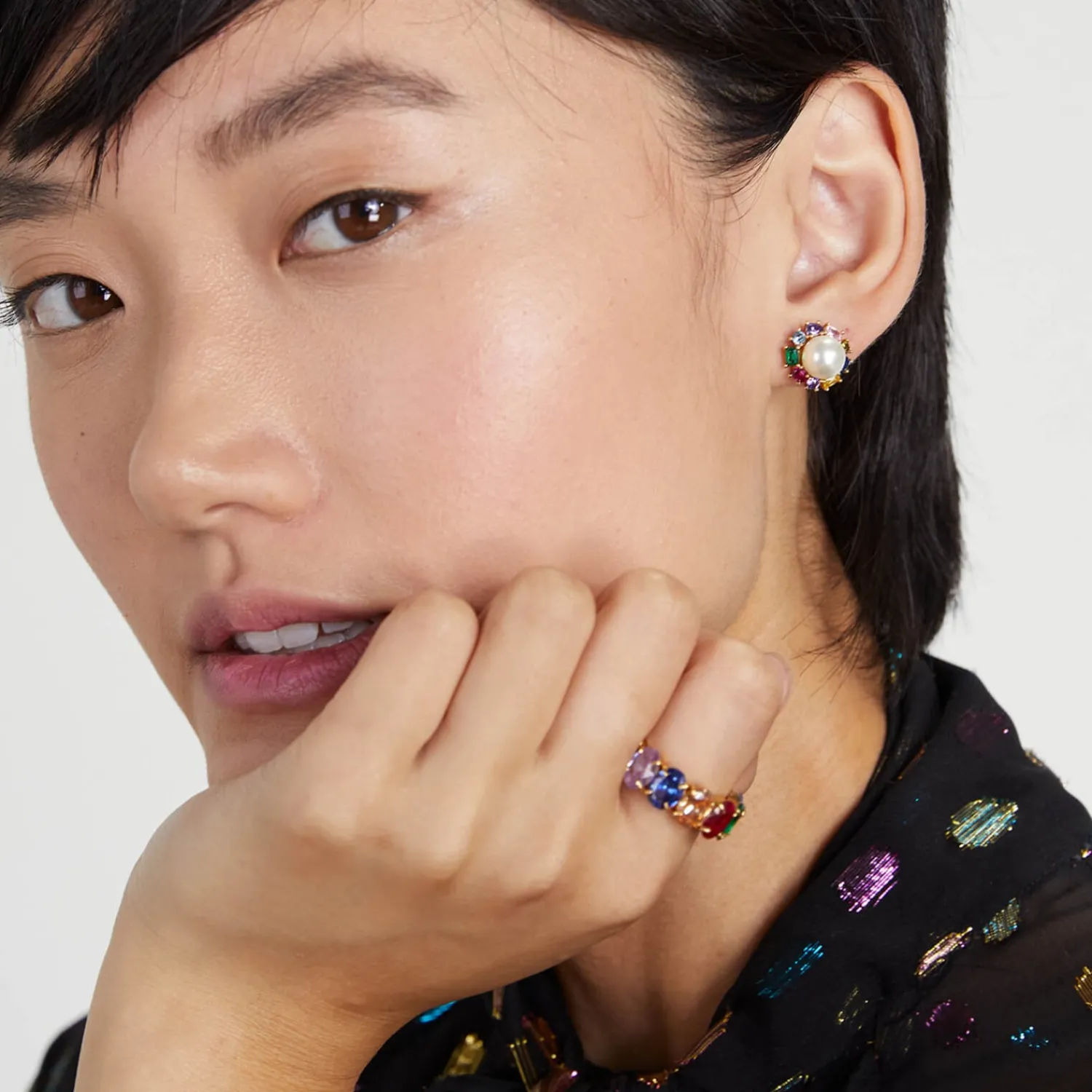 Earrings*Kate Spade New York Pearl Halo Studs