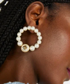 Earrings*Kate Spade New York Pearls On Pearls Faux Pearl Hoops