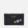 Purses And Cardholders*Kate Spade New York Women's Bonbon Stone Embellished Saffiano Small Slim Bifold Wallet - Black Multi