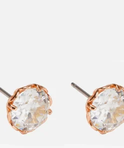 Earrings*Kate Spade New York Women's Round Earrings - Clear/Rose Gold