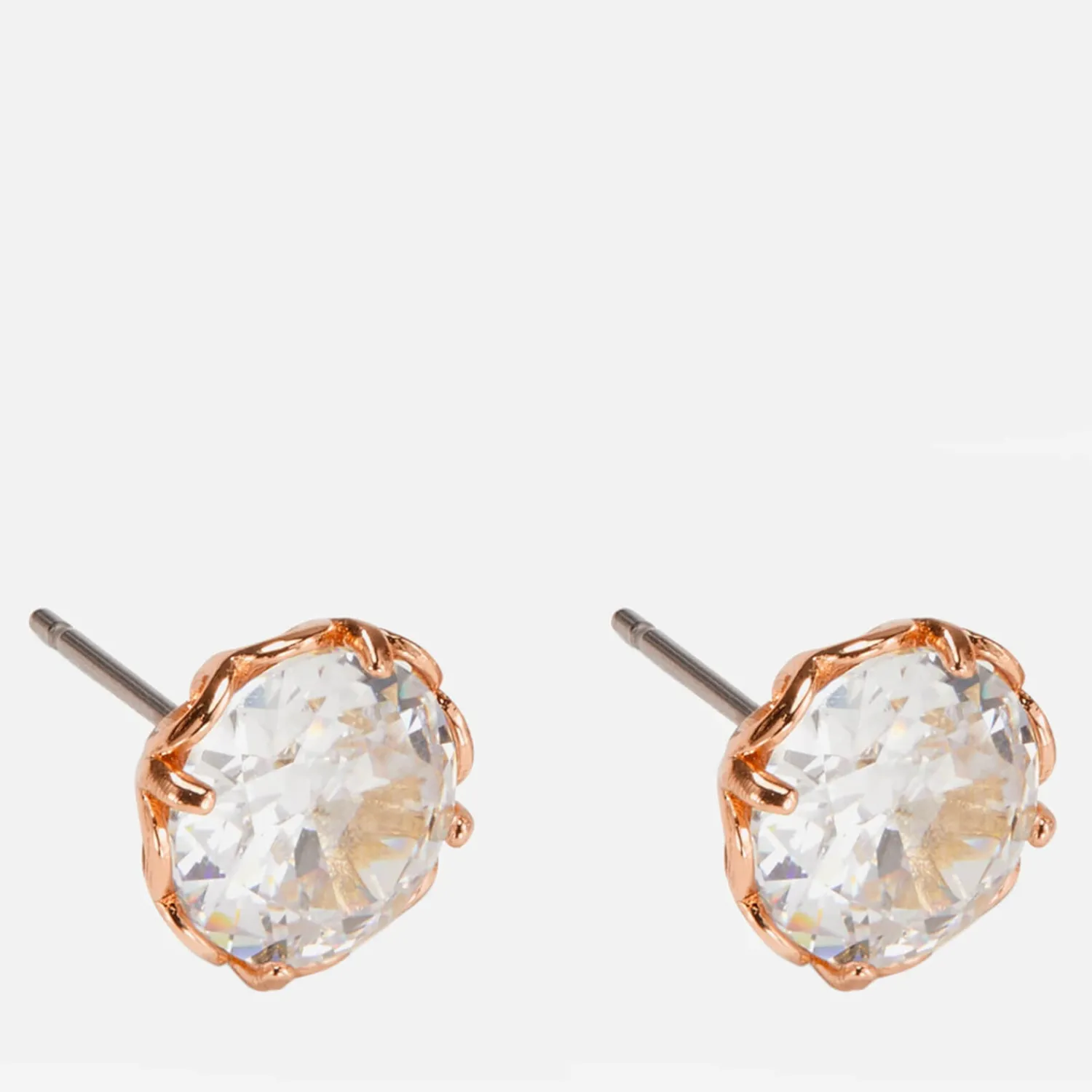 Earrings*Kate Spade New York Women's Round Earrings - Clear/Rose Gold