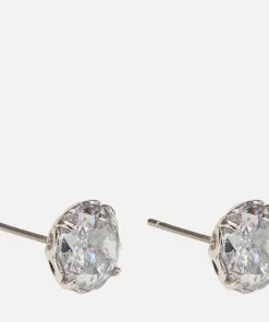 Earrings*Kate Spade New York Women's Round Earrings - Clear/Silver