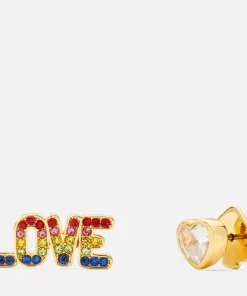Earrings*Kate Spade New York Women's Rainbow Love Mismatched Studs - Multi