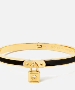 Bracelets & Bangles*Kate Spade New York Women's Lock And Spade Charm Bangle - Black