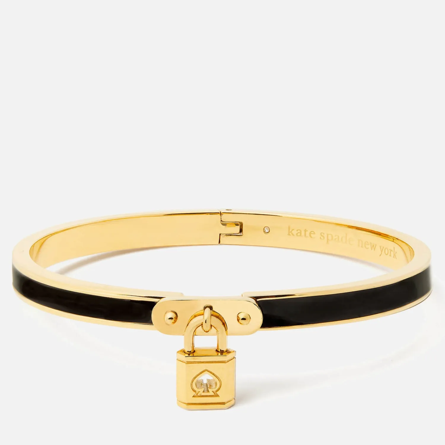 Bracelets & Bangles*Kate Spade New York Women's Lock And Spade Charm Bangle - Black