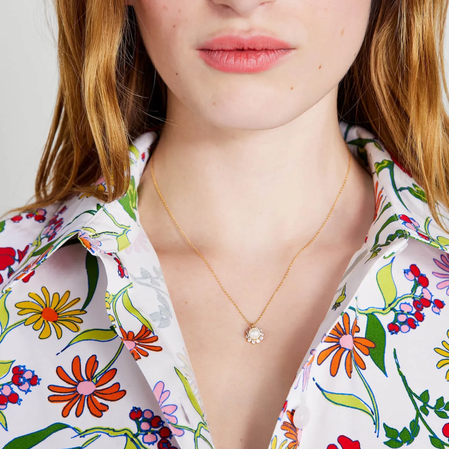 Necklaces*Kate Spade New York Women's Sunny Halo Pendant - White Multi