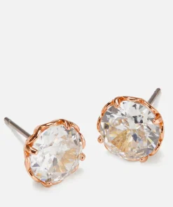 Earrings*Kate Spade New York Women's Round Earrings - Clear/Rose Gold