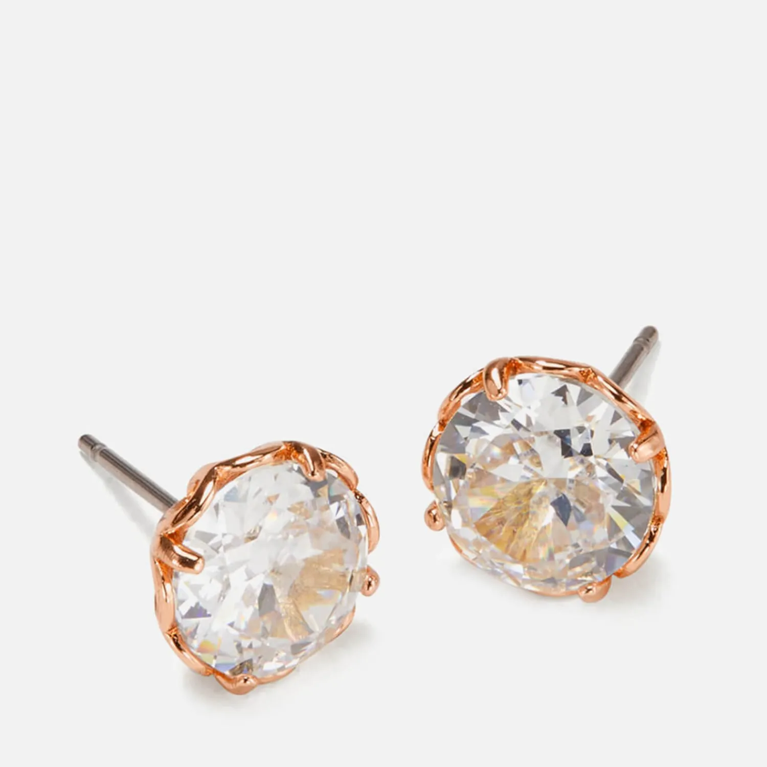 Earrings*Kate Spade New York Women's Round Earrings - Clear/Rose Gold