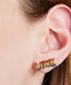 Earrings*Kate Spade New York Women's Rainbow Love Mismatched Studs - Multi