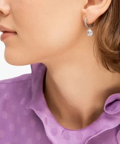 Earrings*Kate Spade New York Women's Pave Huggies - Clear/Silver