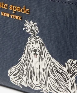 Purses And Cardholders*Kate Spade New York Women's Shaggy Embossed Saffiano Leather Smalll Slim Bifold Wallet - Blazer Blue Multi