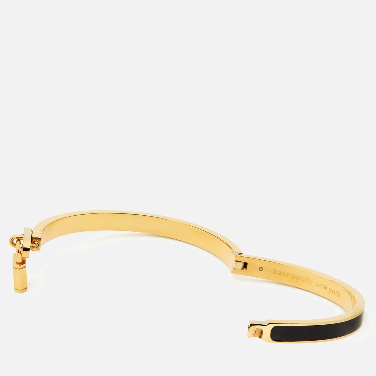 Bracelets & Bangles*Kate Spade New York Women's Lock And Spade Charm Bangle - Black