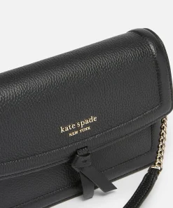 Crossbody Bags*Kate Spade New York Women's Knott Pebbled Flap Cross Body Bag - Black