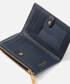 Purses And Cardholders*Kate Spade New York Women's Shaggy Embossed Saffiano Leather Smalll Slim Bifold Wallet - Blazer Blue Multi