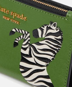 Purses And Cardholders*Kate Spade New York Zebra Print Saffiano Leather Bifold Wallet